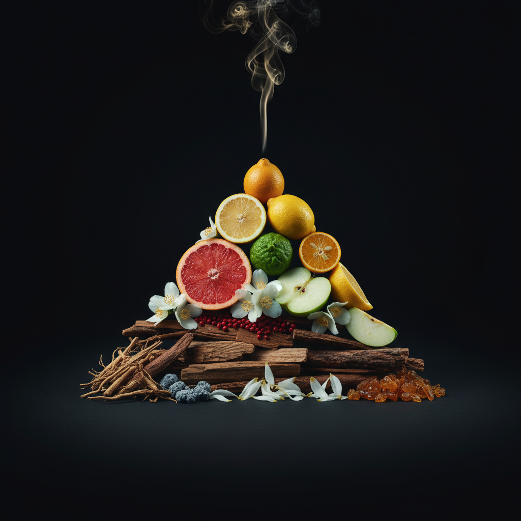 Elysium x Imagination – Piramide Olfattiva Fresco Legnoso