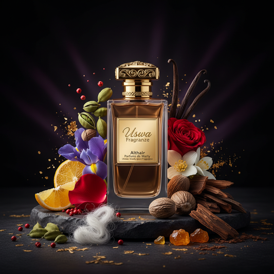 Profumo Unisex Ispirato a Althair di Parfums de Marly – Extrait De Parfum Legnoso Speziato 55ml | Uswa Fragranze