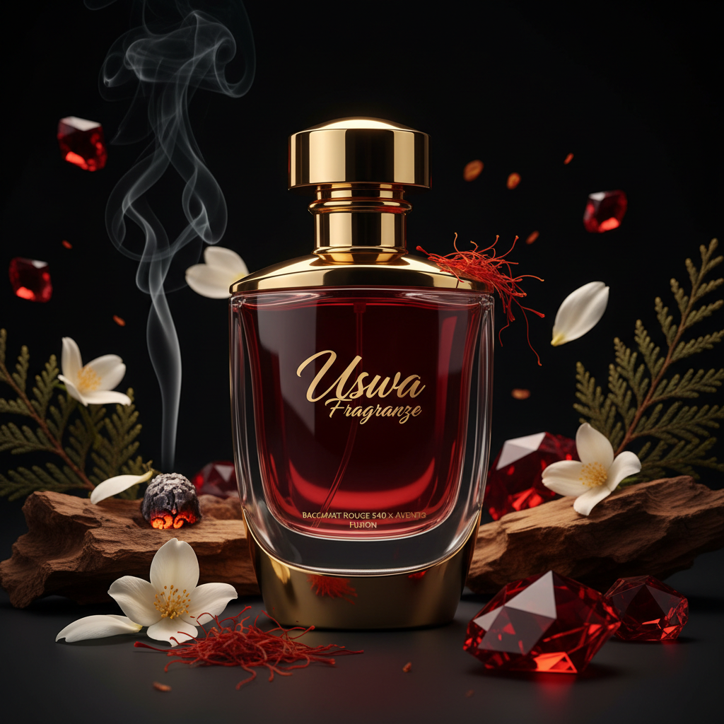 Profumo Unisex Ispirato a Baccarat Rouge 540 x Aventus – Extrait De Parfum Floreale Legnoso 55ml | Uswa Fragranze