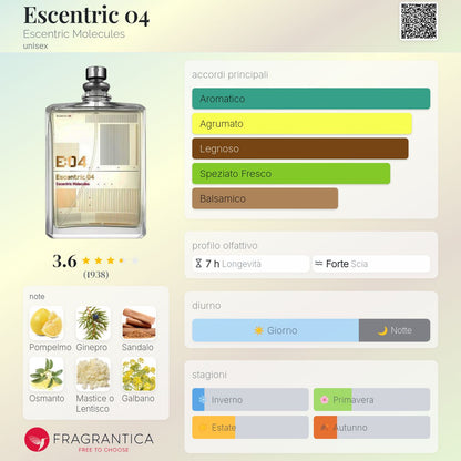 Profumo Unisex Ispirato a Escentric 04 di Escentric Molecules – Extrait De Parfum Legnoso 55ml | Uswa